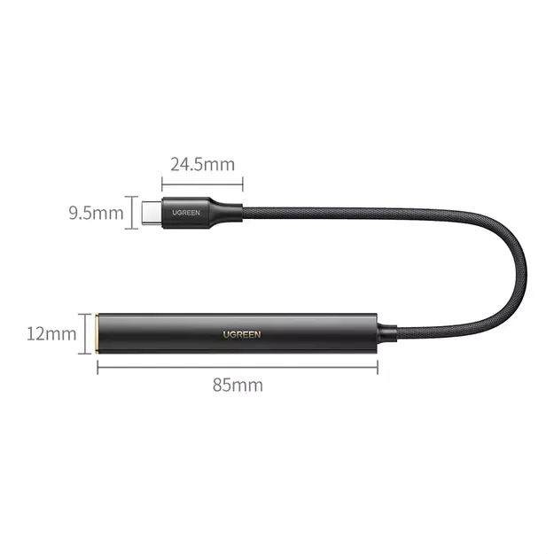 Ugreen CM545 DAC headphone amplifier from USB-C to 3.5 mm mini jack - black 2