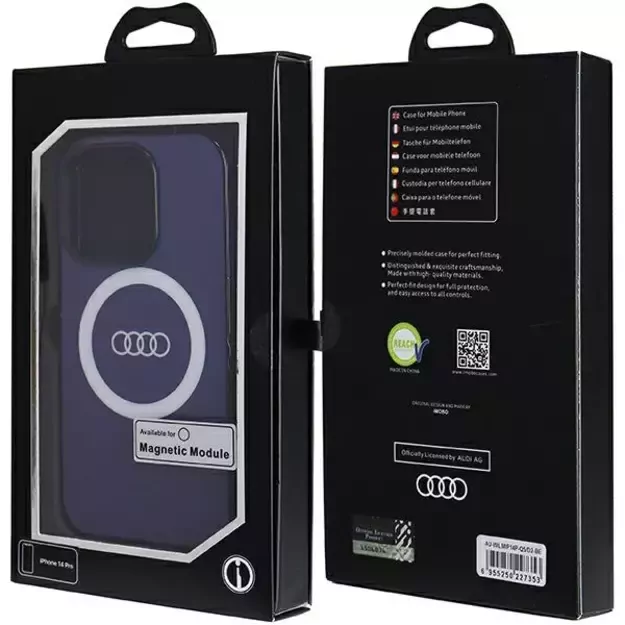 Audi IML Big Logo MagSafe case for iPhone 14 Pro - blue 6