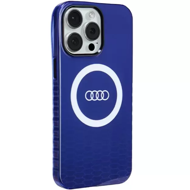 Audi IML Big Logo MagSafe case for iPhone 15 Pro Max - blue 5