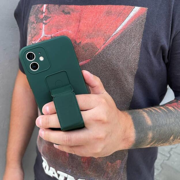Wozinsky Kickstand Case silicone case with stand for iPhone 12 mini mint 7