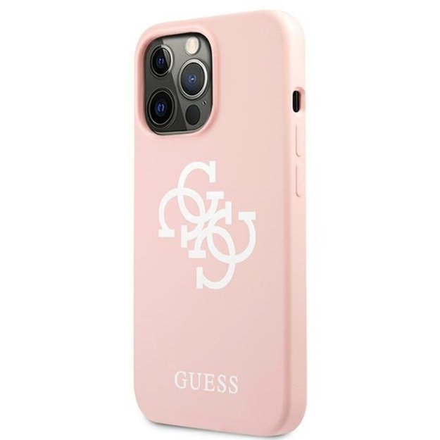 Guess GUHCP13LLS4GWPI iPhone 13 Pro / 13 6.1&quot  pink/pink hard case Silicone 4G Logo 8