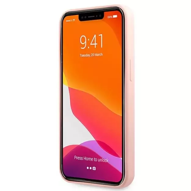 Guess GUHCP13LLS4GWPI iPhone 13 Pro / 13 6.1&quot  pink/pink hard case Silicone 4G Logo 4