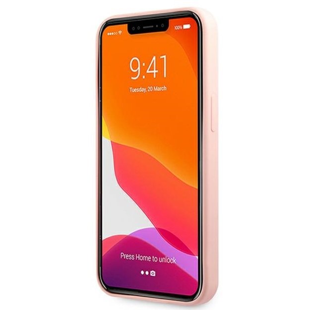 Guess GUHCP13LLS4GWPI iPhone 13 Pro / 13 6.1&quot  pink/pink hard case Silicone 4G Logo 11