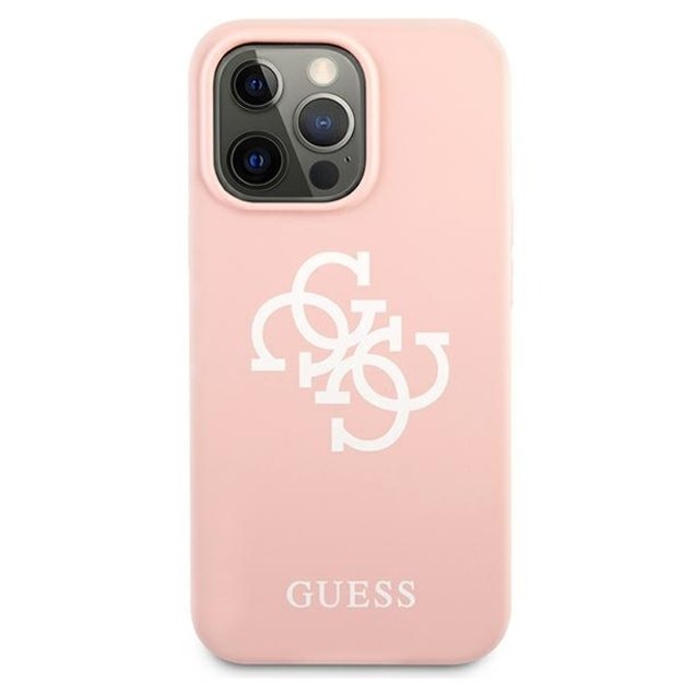 Guess GUHCP13LLS4GWPI iPhone 13 Pro / 13 6.1&quot  pink/pink hard case Silicone 4G Logo 9