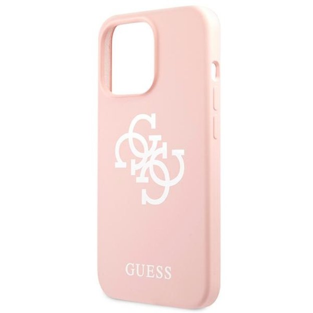 Guess GUHCP13LLS4GWPI iPhone 13 Pro / 13 6.1&quot  pink/pink hard case Silicone 4G Logo 12