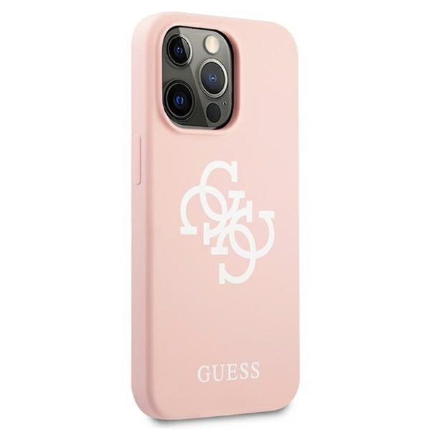 Guess GUHCP13LLS4GWPI iPhone 13 Pro / 13 6.1&quot  pink/pink hard case Silicone 4G Logo 10
