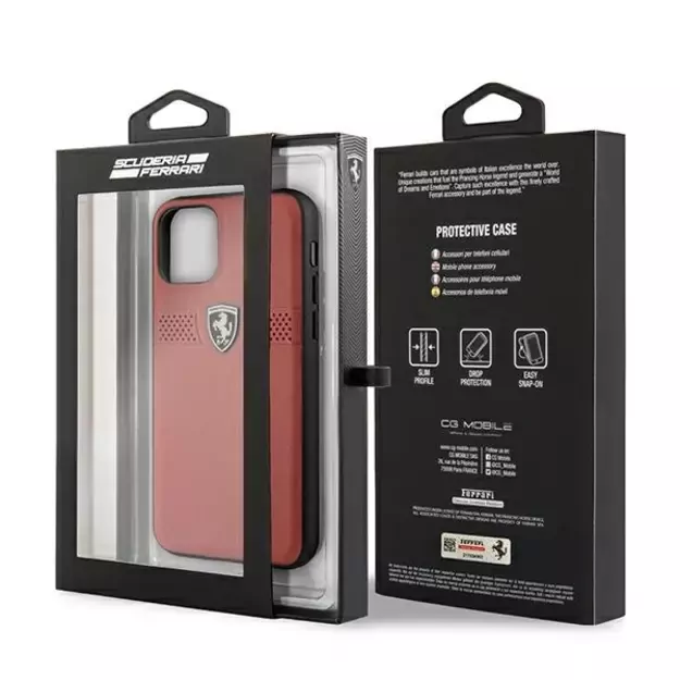 Ferrari FEOBAHCN58RE iPhone 11 Pro 5.8&quot  red/red hardcase Off Track Leather 7
