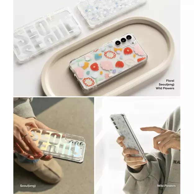 Ringke Fusion Design Armored Case Cover with Gel Frame for Samsung Galaxy S22 + (S22 Plus) transparent (Seoul) (F593R89) 11