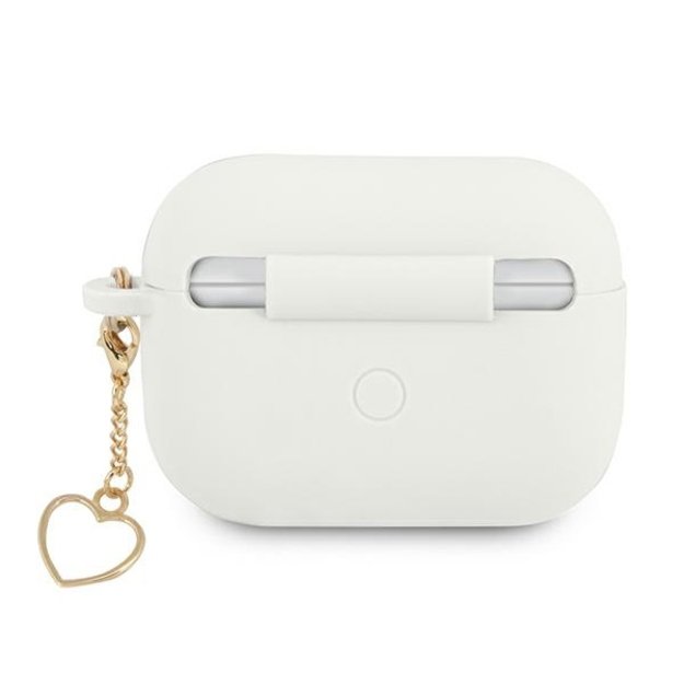 Guess GUAPLSCHSH AirPods Pro cover white/white Silicone Charm Heart Collection 1