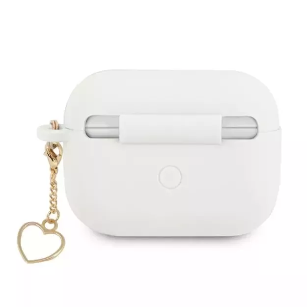 Guess GUAPLSCHSH AirPods Pro cover white/white Silicone Charm Heart Collection 3