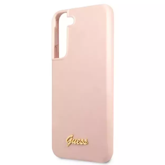 Guess GUHCS22MLSLMGPP S22+ S906 pink/pink hardcase Silicone Script Metal Logo 5