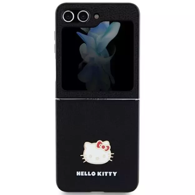 Hello Kitty Metal Logo Kitty Head case for Samsung Galaxy Z Flip 5 - black 2