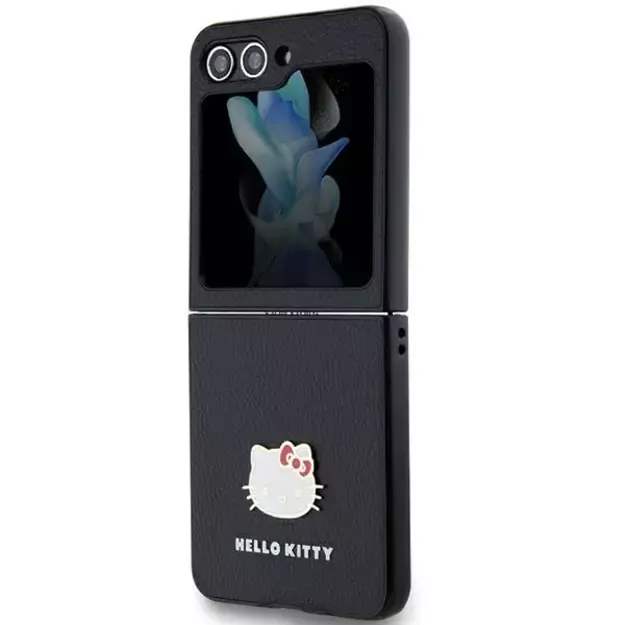 Hello Kitty Metal Logo Kitty Head case for Samsung Galaxy Z Flip 5 - black 5