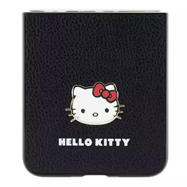 Hello Kitty Metal Logo Kitty Head case for Samsung Galaxy Z Flip 5 - black 4