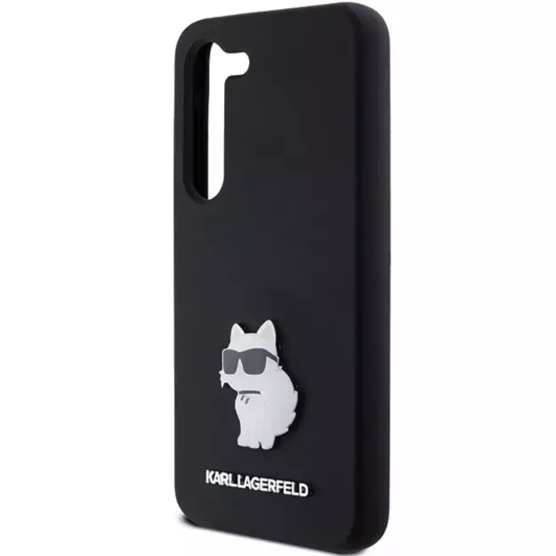 Karl Lagerfeld Silicone Choupette Metal Pin case for Samsung Galaxy S23 - black 5