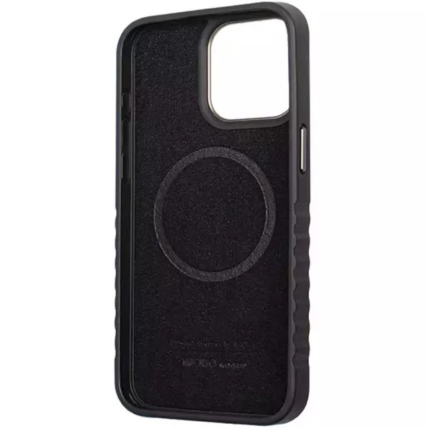Audi Genuine Leather case with MagSafe for iPhone 15 Pro - black and red 17