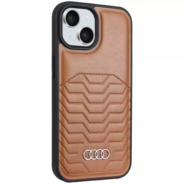 Audi Synthetic Leather case with MagSafe for iPhone 15 / 14 / 13 - brown 11