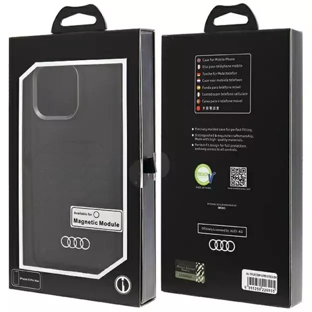Audi Synthetic Leather case with MagSafe for iPhone 15 Pro Max - black 12