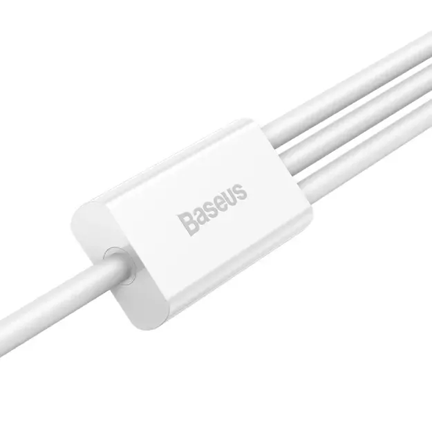 Baseus Superior Series USB-A - USB-C / Lightning / micro USB 3.5A cable 0.5m - white 2