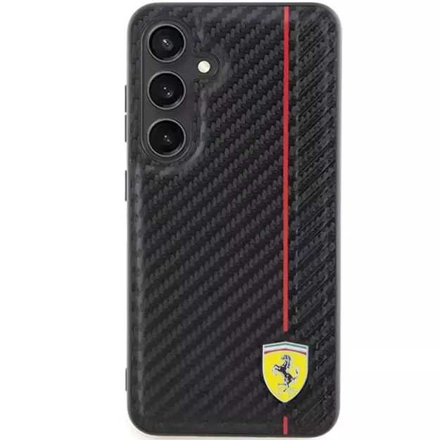 Ferrari Carbon Printed Line case for Samsung Galaxy S24+ - black 2