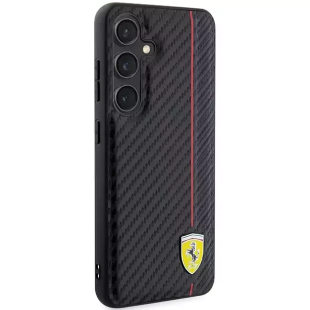 Ferrari Carbon Printed Line case for Samsung Galaxy S24+ - black 3