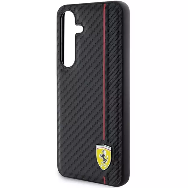 Ferrari Carbon Printed Line case for Samsung Galaxy S24+ - black 5