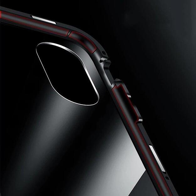 Wozinsky Full Magnetic Case Full Body Front and Back Cover with built-in glass for Vivo X60 black-transparent 33