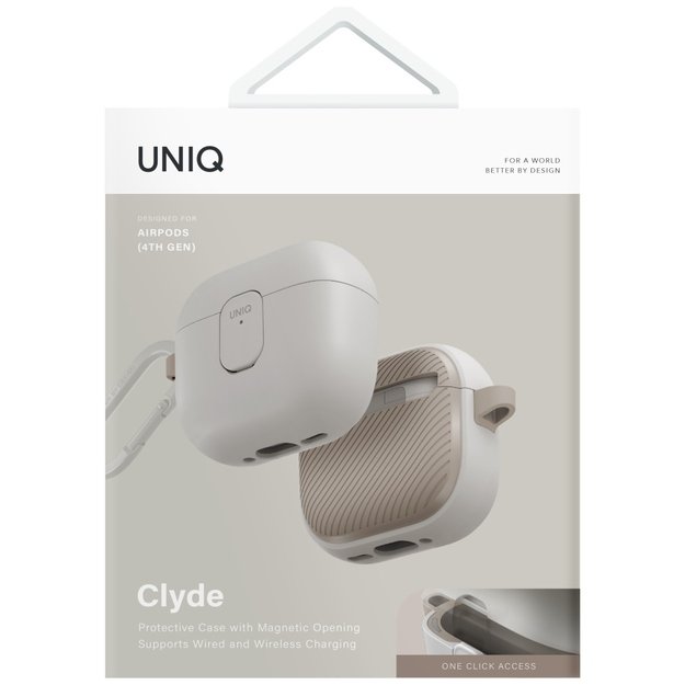 Uniq Clyde Lock Case for AirPods 4 - Beige 4