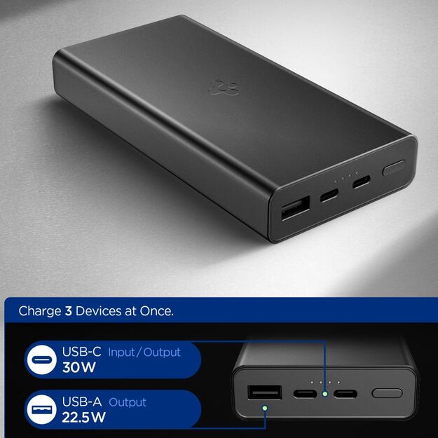Spigen EA3020 20000mAh 30W Power Bank - Black 1