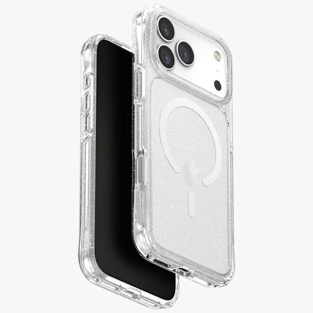 Uniq LifePro Xtreme Magclick Charging Case for iPhone 17 Pro Max - Clear-Glitter