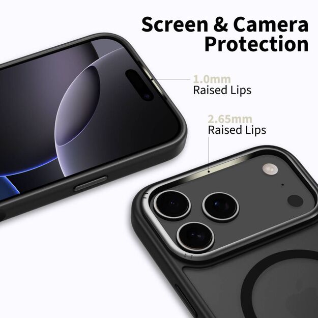 Tech-Protect MagEdge MagSafe Case for iPhone 17 Pro - Matte Black 1