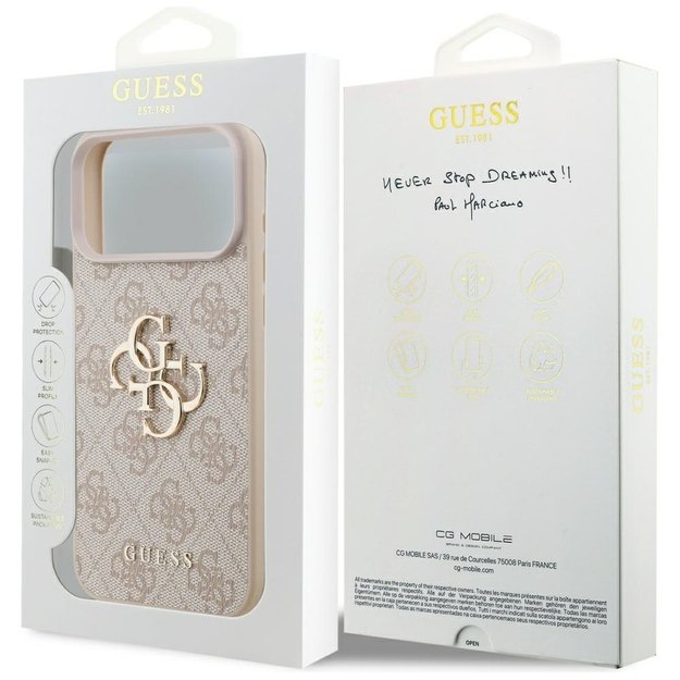 Guess 4G Big Logo Case for iPhone 17 Pro Max - Pink 7