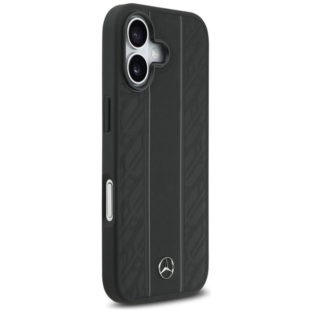 Mercedes Leather Laurel Leaves Stripes MagSafe Case for iPhone 17 - Black 3