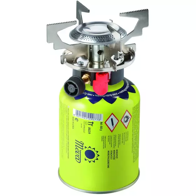 Gas camping stove with gas cartridges (thread or valve) ATOS piezo igniter 1.8kW 8