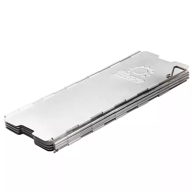 Wind shield for a camping stove burner - silver 5
