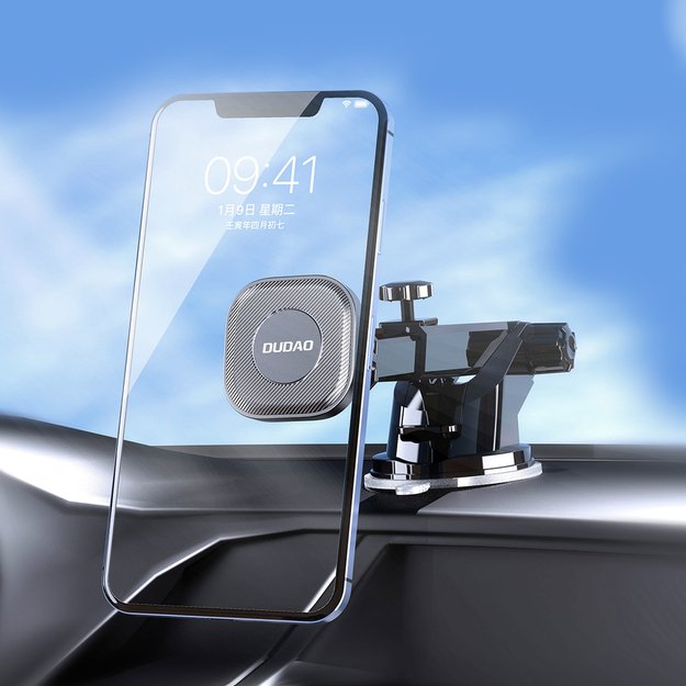Dudao magnetic car phone holder with telescopic arm black (F6Max) 1