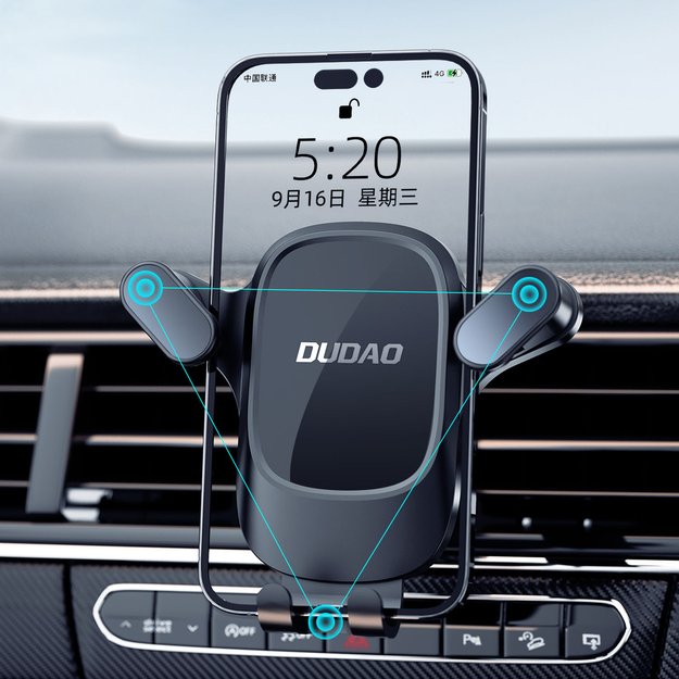 Dudao F5Pro air vent car phone holder - black 6