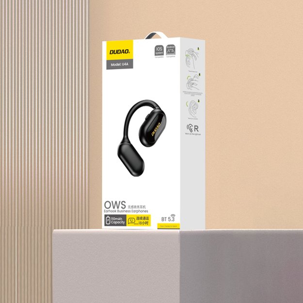 OWS Dudao U4A Bluetooth 5.3 IPX5 business headset - black 5