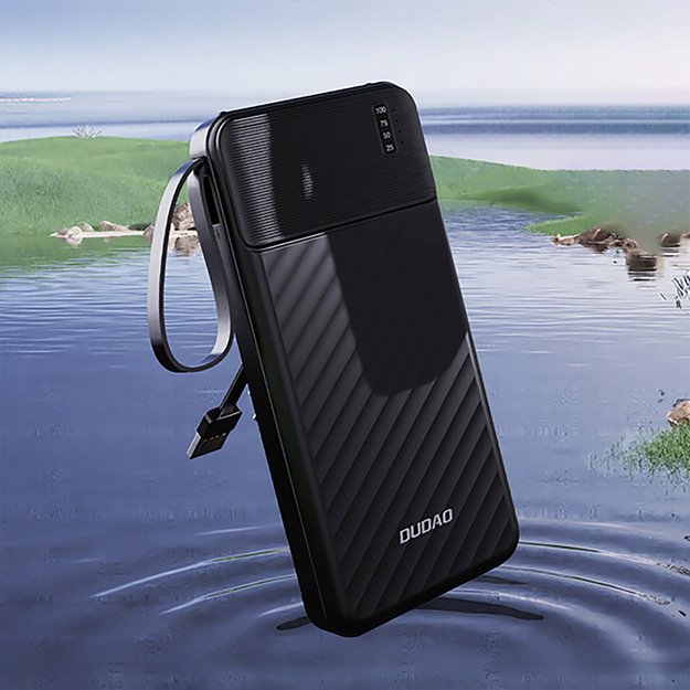 Dudao K11 Pro 20000mAh Powerbank with Built-in Cables - Black 2