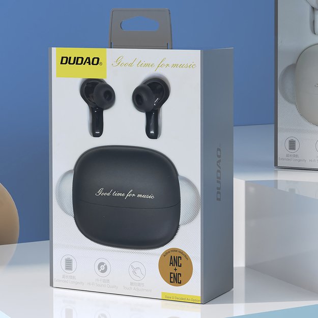 Dudao U21 TWS ANC ENC Bluetooth Wireless Headphones - Black 4