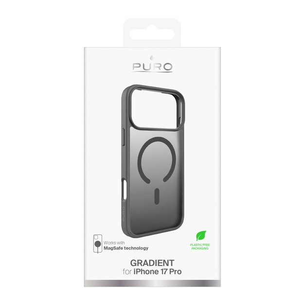 Puro Gradient TPU MagSafe Compatible Case for iPhone 17 Pro - Gray 1