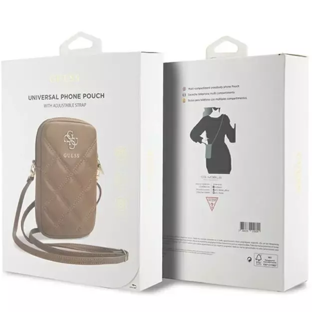 Guess Zip Quilted 4G bag - brown 4