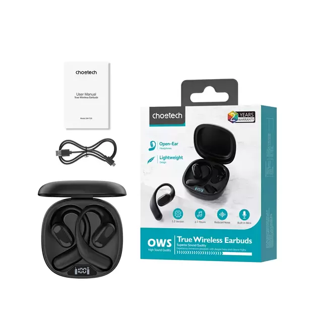 Choetech OWS wireless TWS Bluetooth 5.3 headphones - black 2