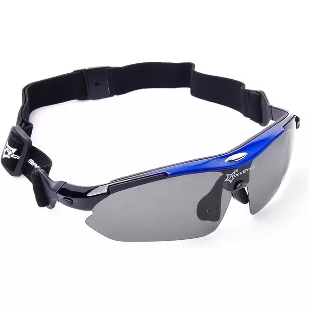 Rockbros 10007 polarizing cycling glasses - black and blue 2