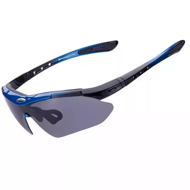 Rockbros 10007 polarizing cycling glasses - black and blue 1