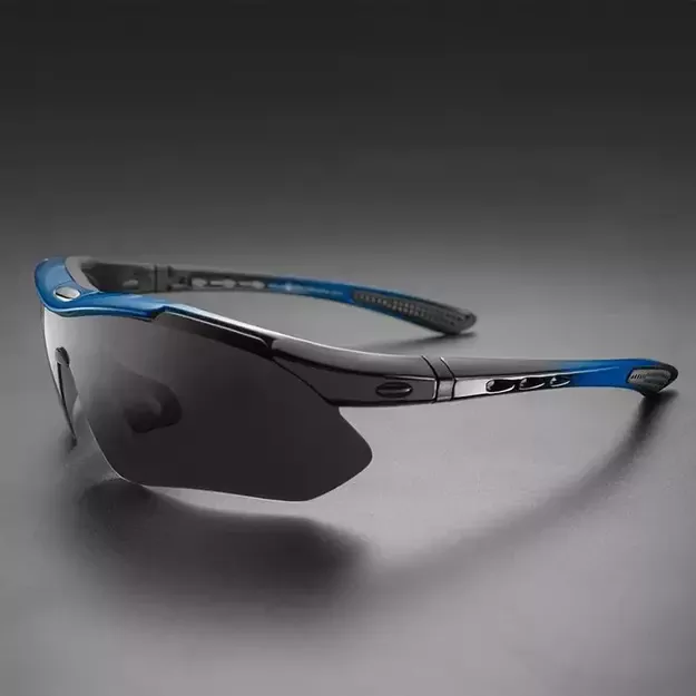 Rockbros 10007 polarizing cycling glasses - black and blue 3