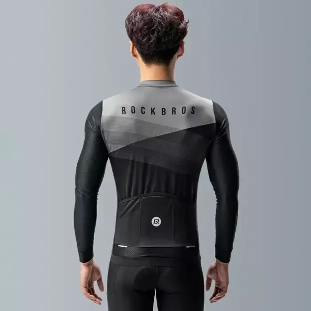 Rockbros cycling jersey 15120009004 long sleeve spring/summer XL - black 11
