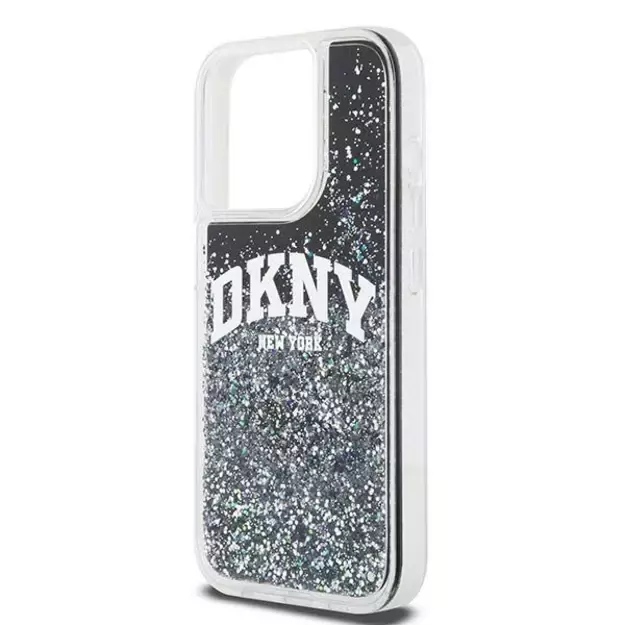 Etui DKNY Liquid Glitter Big Logo na iPhone 15 Pro - czarne 5