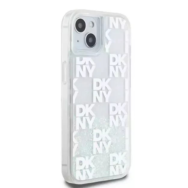 DKNY Liquid Glitter Multilogo case for iPhone 15 / 14 / 13 - white 3