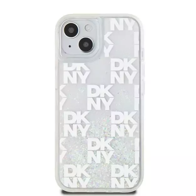 DKNY Liquid Glitter Multilogo case for iPhone 15 / 14 / 13 - white 2